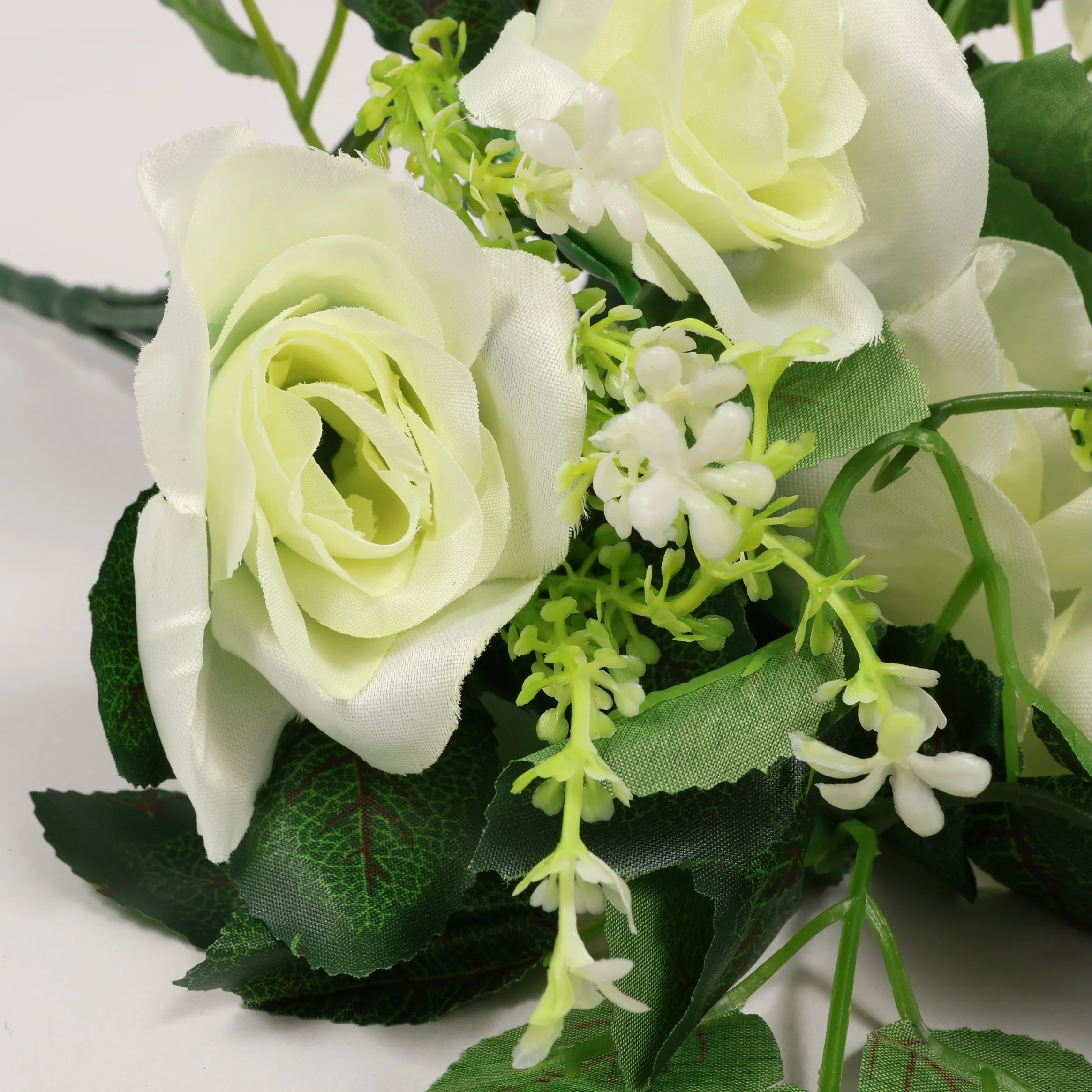 CLEARANCE White Rose (6cm) Flower Waterfall Bouquet - 1m - Image 3