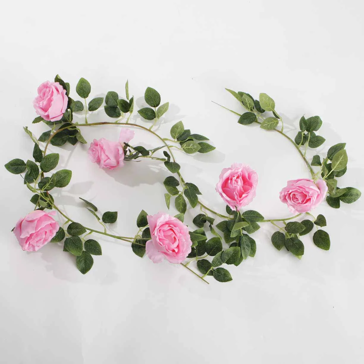 CLEARANCE Rose Artificial Flower Vine - 9cm Head - Pink (1.6m) - Image 4
