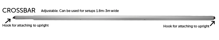 Crossbar Pole - Pipe and Drape (1.8m - 3m) - Image 3