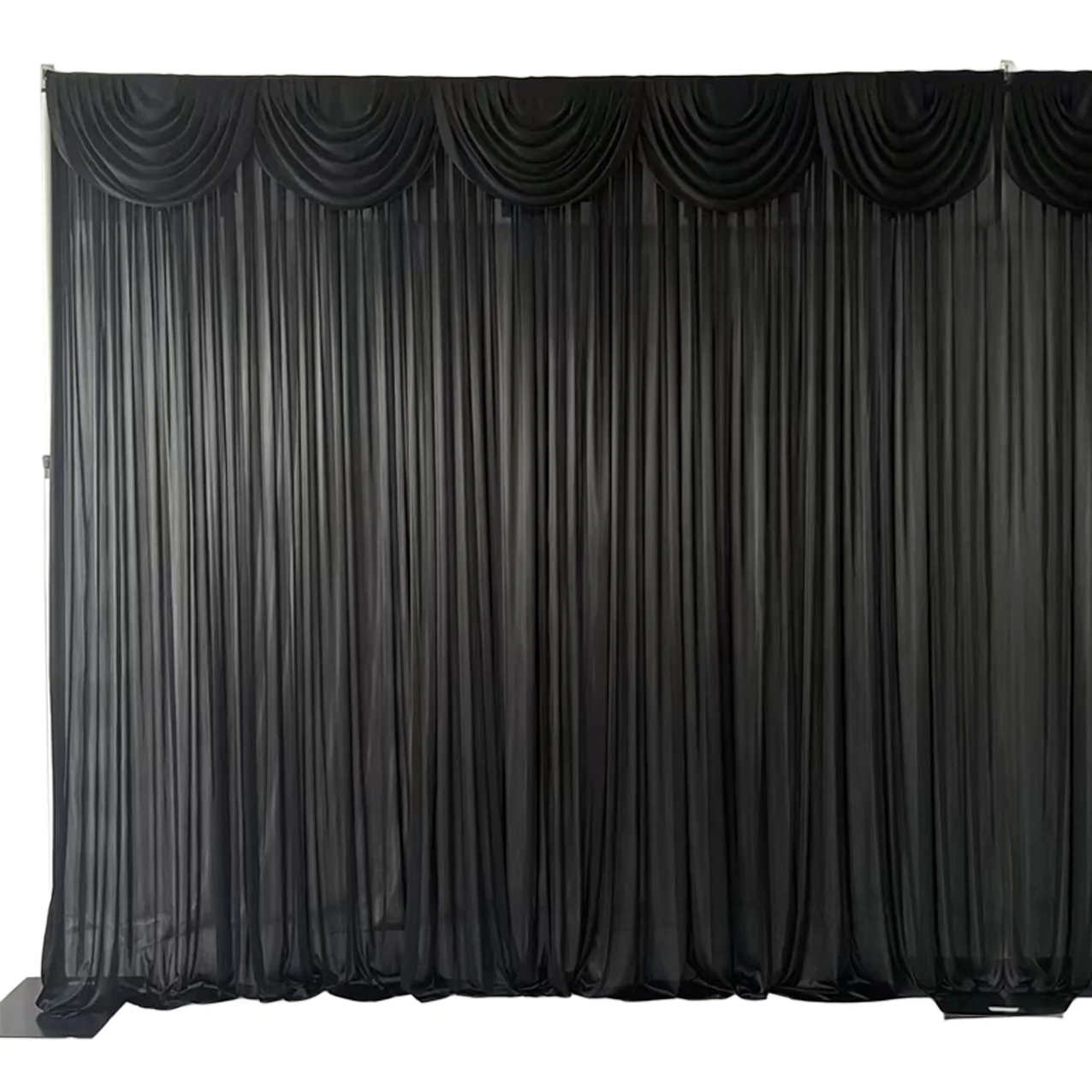 Ice Silk Satin Backdrop - Black (6x3m) - Image 3
