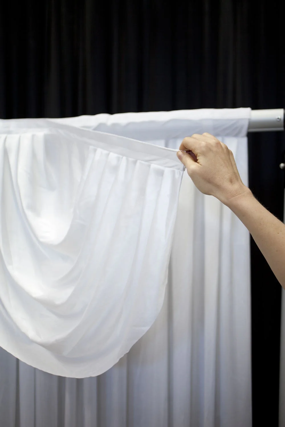 Ice Silk Satin Backdrop - Black (6x3m) - Image 4