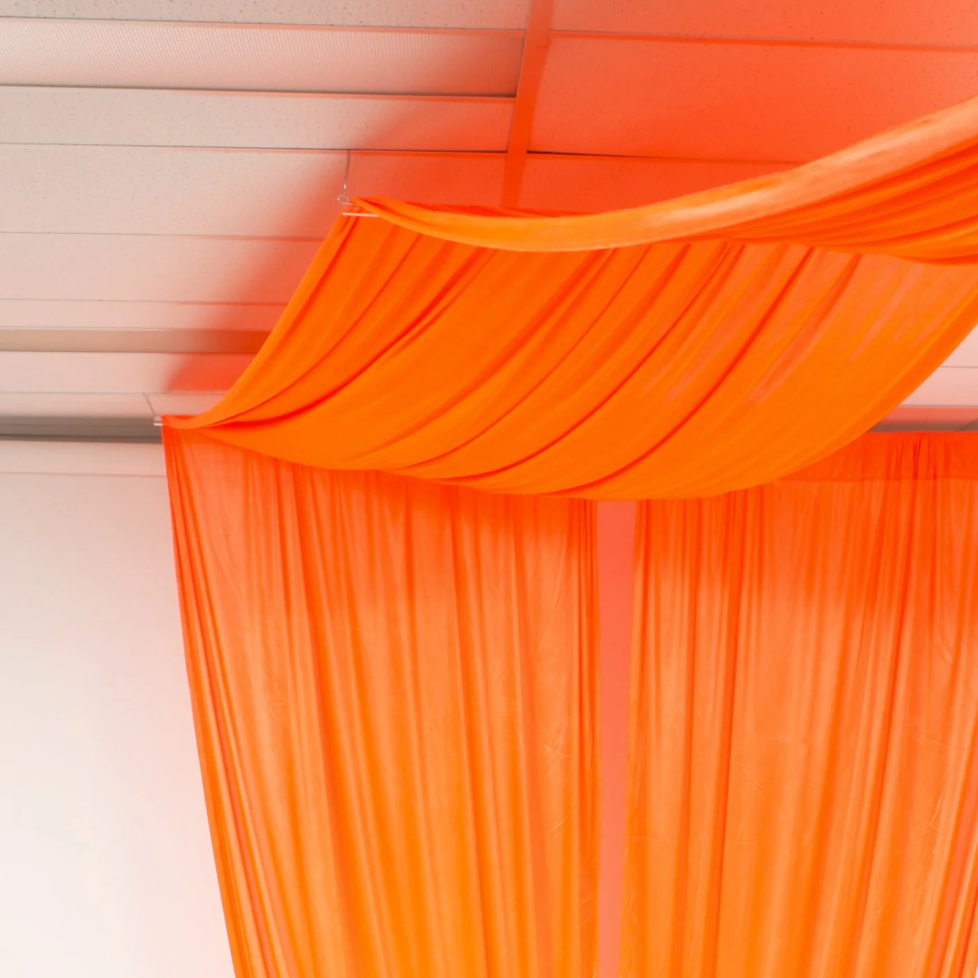 Ceiling Drape Ice Silk Satin - Hot Pink (10m) - Image 9