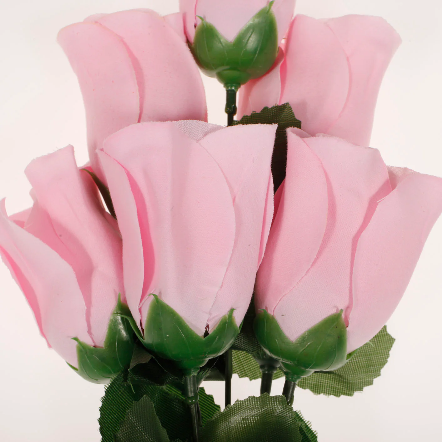 CLEARANCE Artificial Silk Premium Rose Bud Bouquet - Light Pink - Image 3