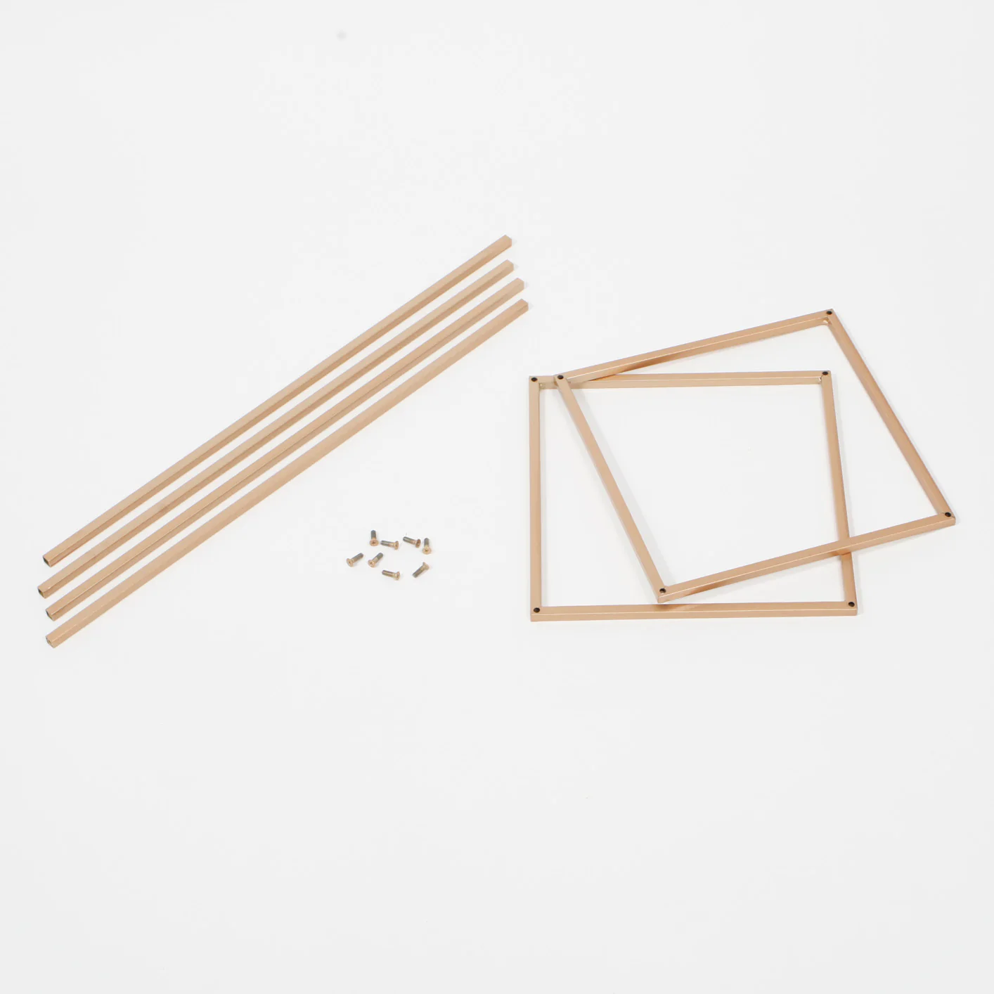 Iron Flower Stand / Plinth Centrepiece - Gold (28x28x80cm) - Image 4