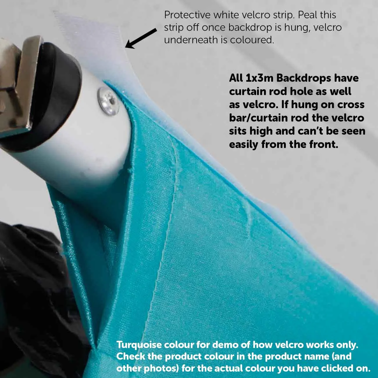 Ice Silk Satin Convertible Backdrop Panel - Hot Pink (1x3m) - Image 6