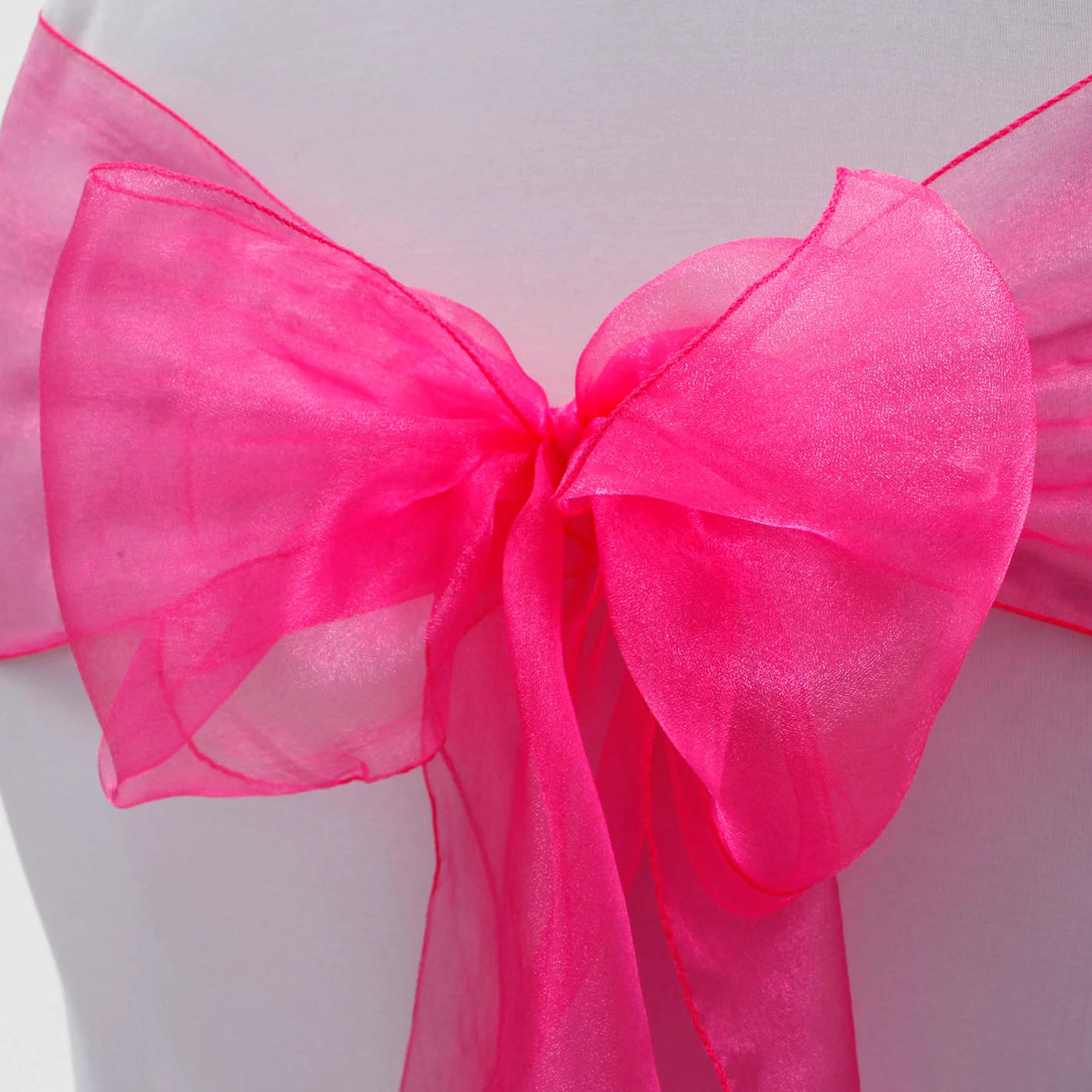 Organza Chair Sashes - Hot Pink - Image 3
