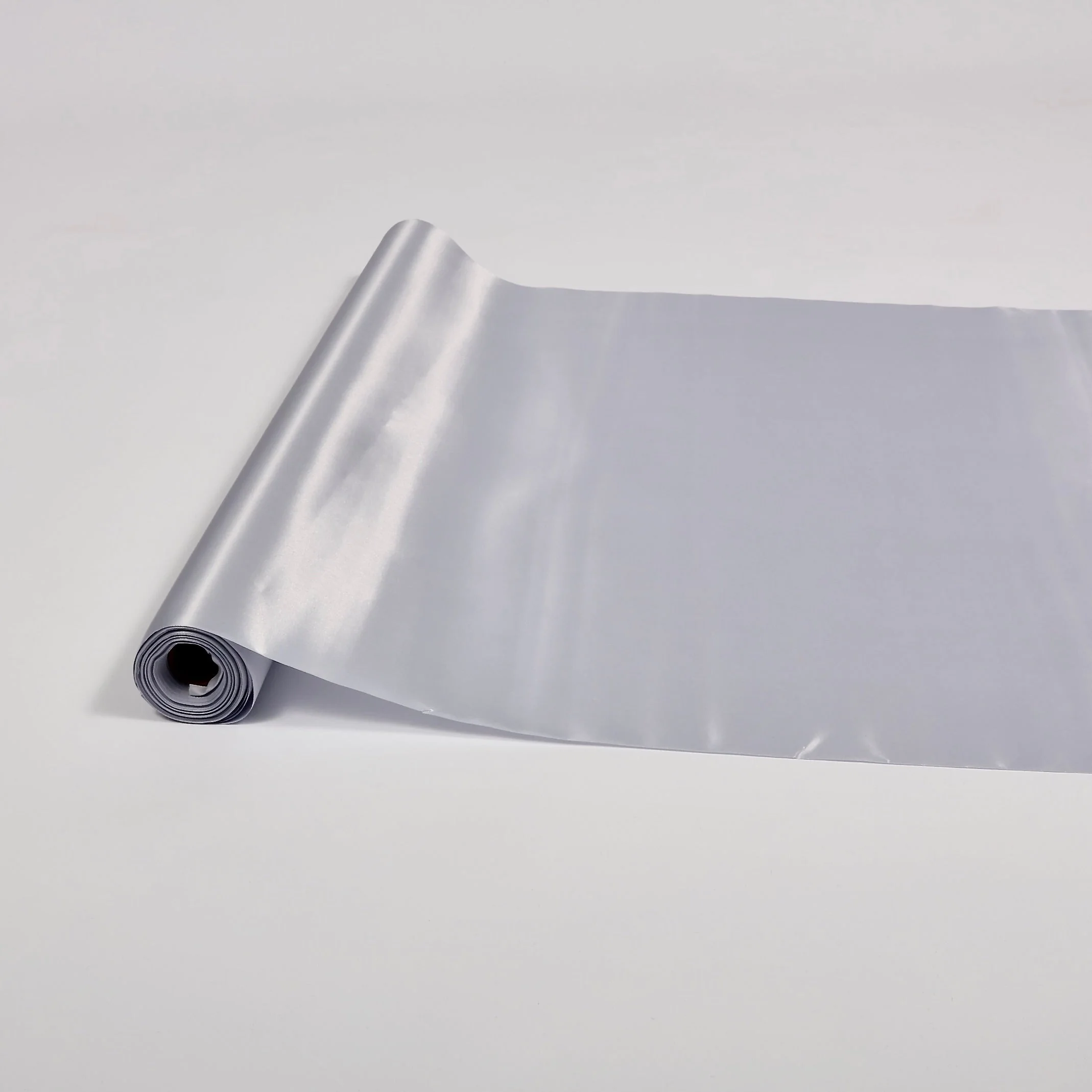 CLEARANCE Satin Fabric Roll - Silver - Image 3