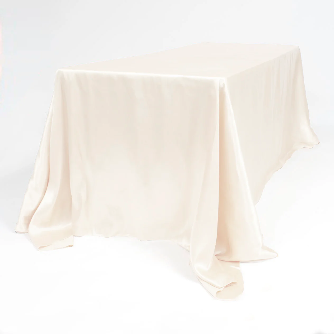 Satin Rectangle Tablecloth - Ivory (220x330cm) - Image 3