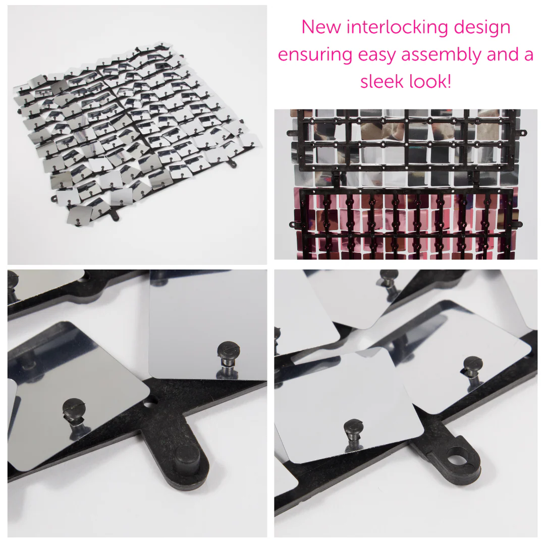 Sequin Shimmer Wall Backdrop Panels - Red - Image 8