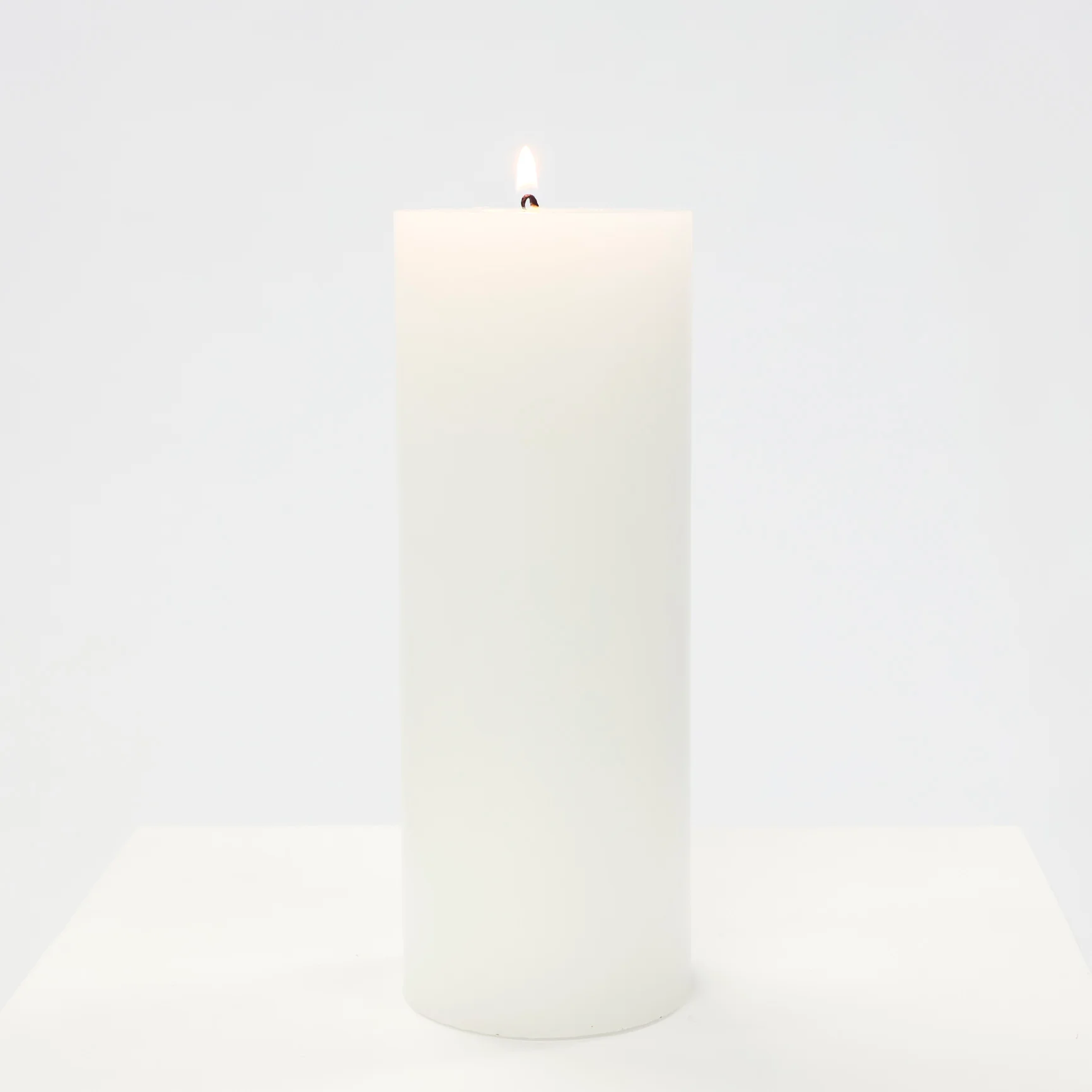Wax Pillar Candle - White (7.5x20cm) - Image 4