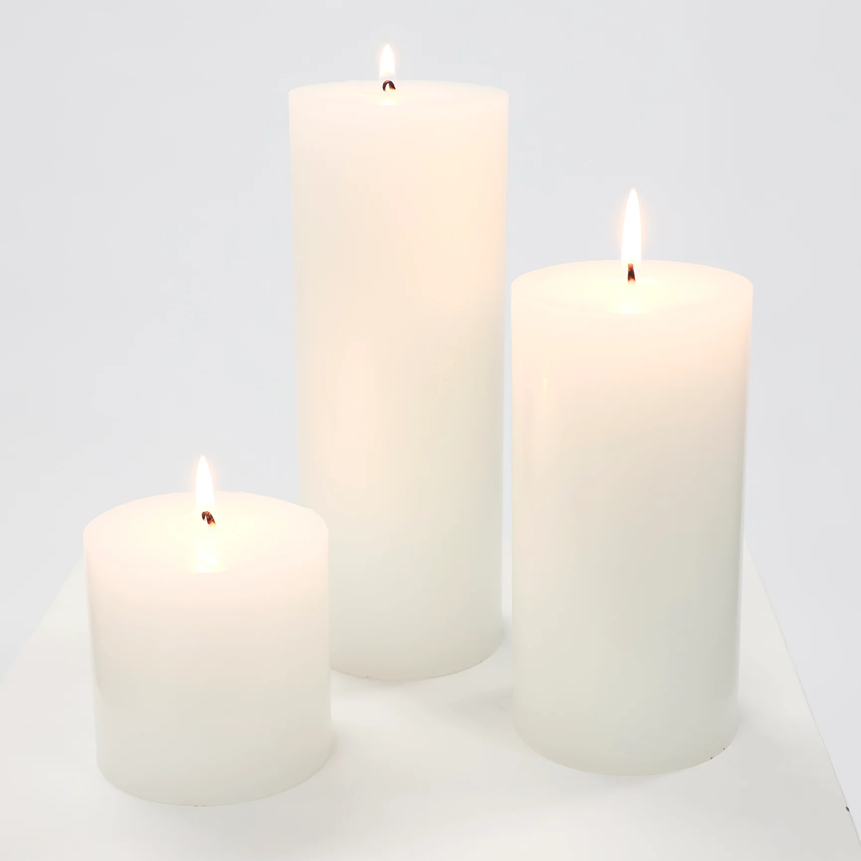 Wax Pillar Candle - White (7.5x15cm) - Image 6