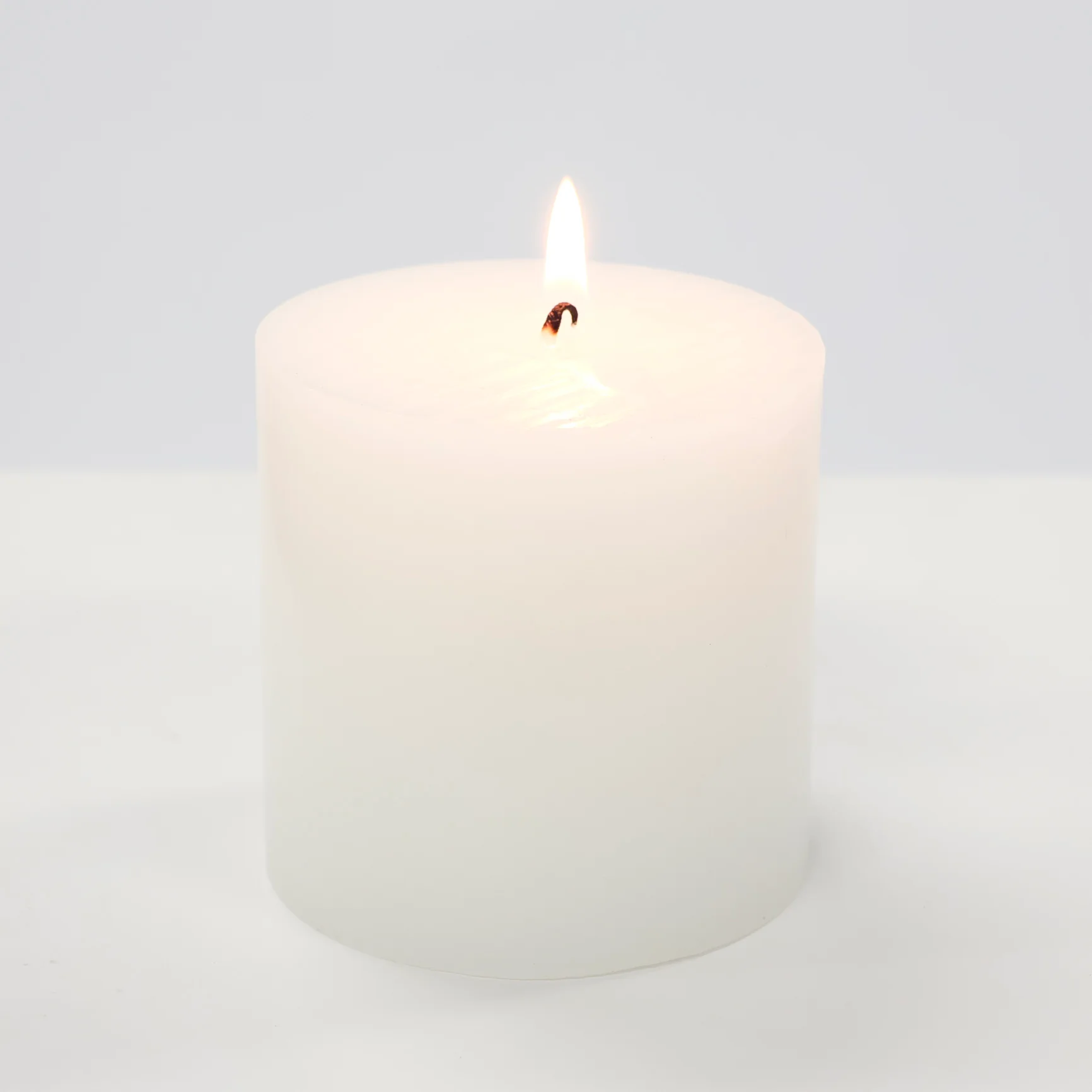 Wax Pillar Candle - White (7.5x7.5cm) - Image 4