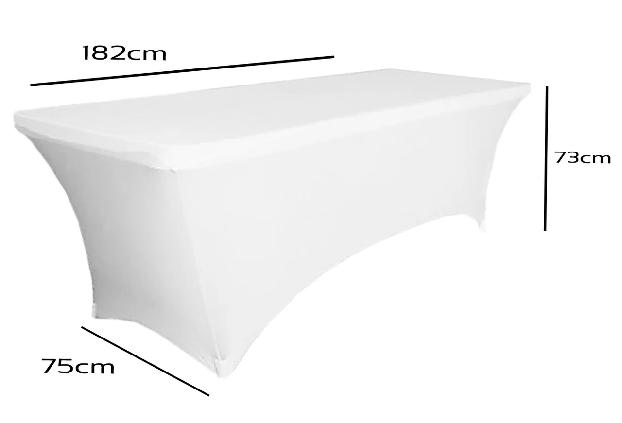 Lycra Fitted Tablecloth - White (6ft) - Image 6
