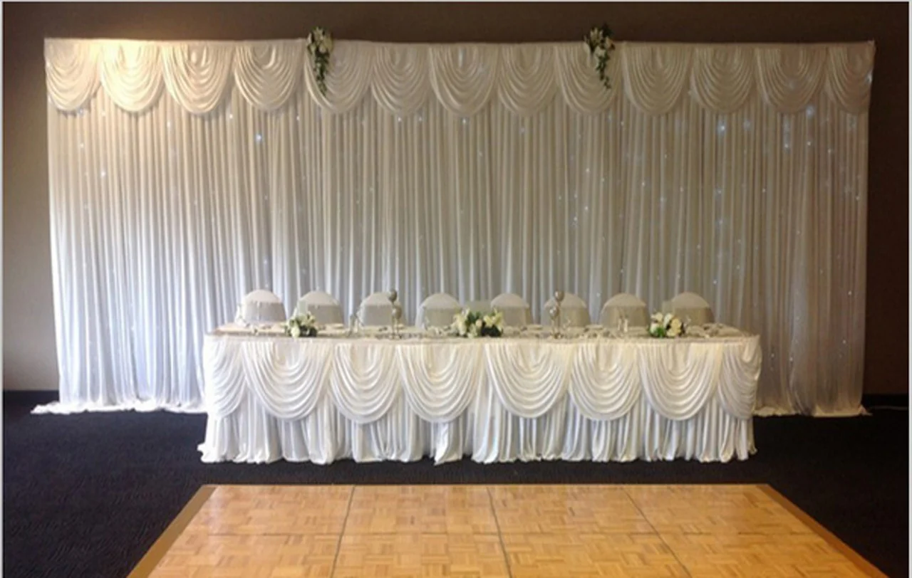 Ice Silk Satin Backdrop - White (6x3m) - Image 4